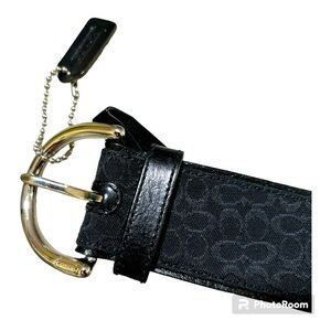 COACH genuine vintage black leather belt